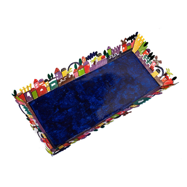 Rectangular Tray - Laser Cut + Hand Painted - Jerusalem