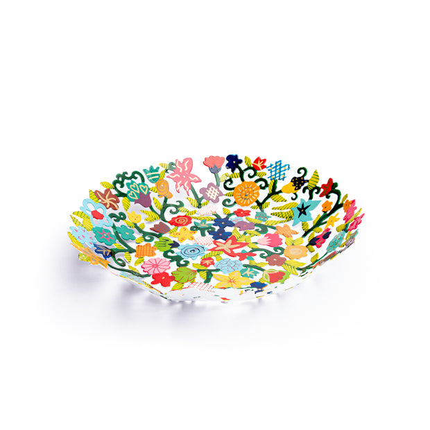 Bowl - Laser Cut + Hand Painted - Flowers