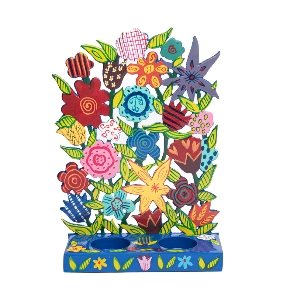 Candlesticks - Laser Cut - Hand Painted - Flowers